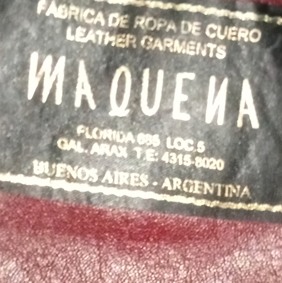 Women's Red Leather Jacket Made in Argentina Size XXL - Picture 3 of 4